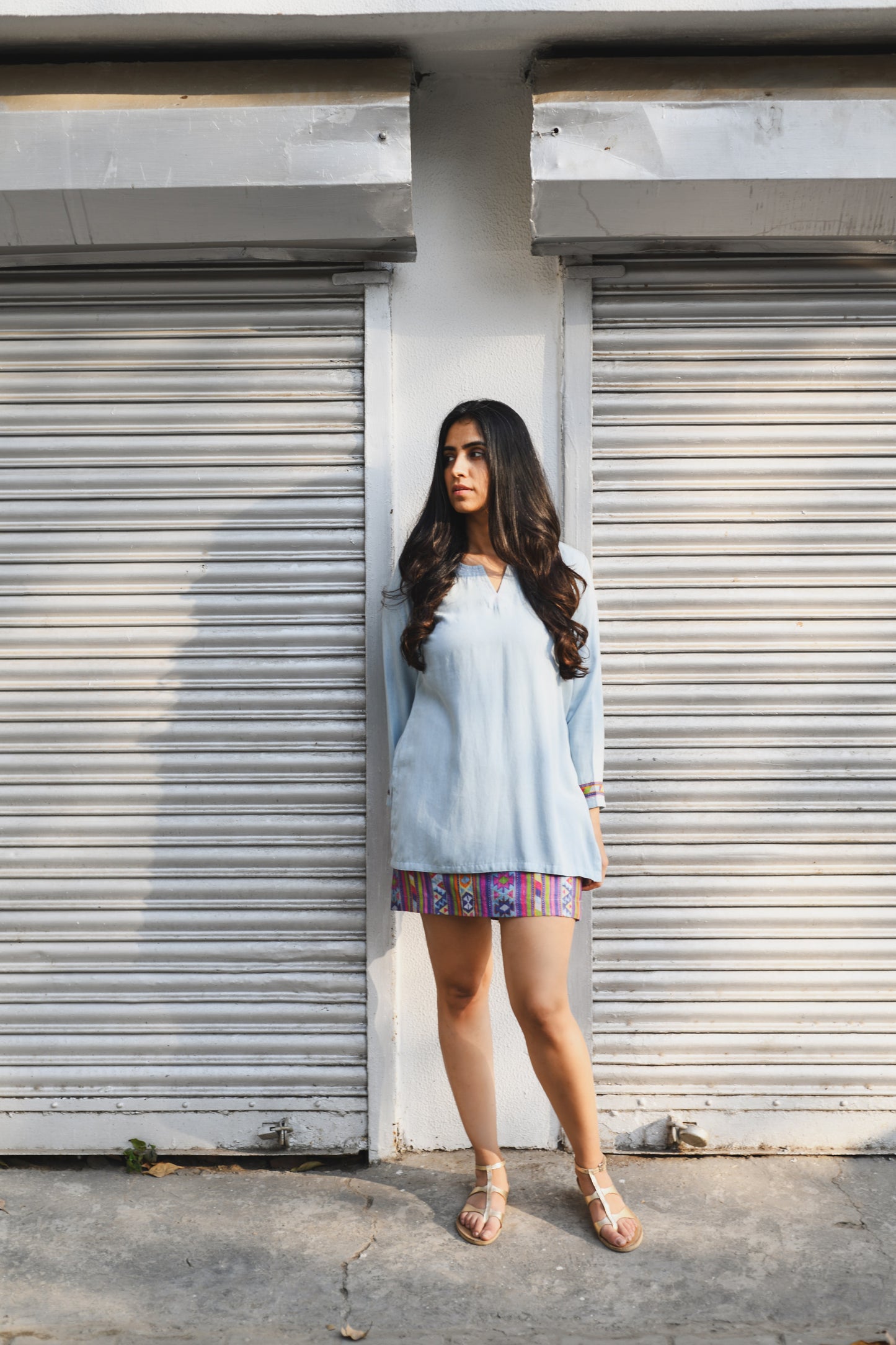 Hope (Denim Kurta Skirt Set)