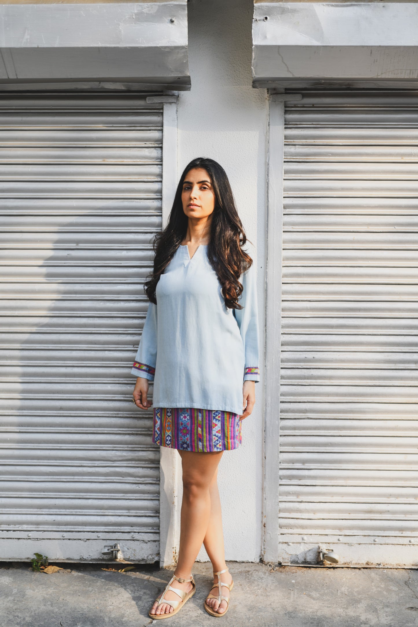 Hope (Denim Kurta Skirt Set)