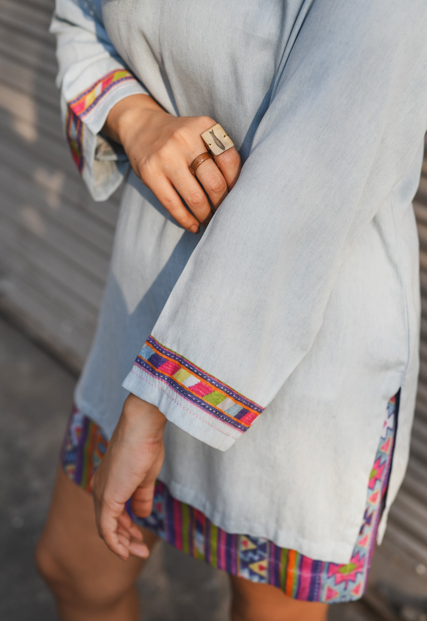 Hope (Denim Kurta Skirt Set)