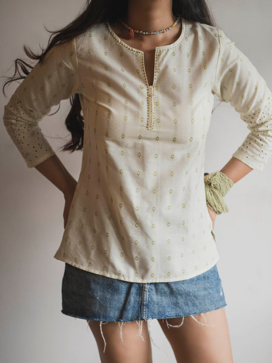 South Cotton Sage Top