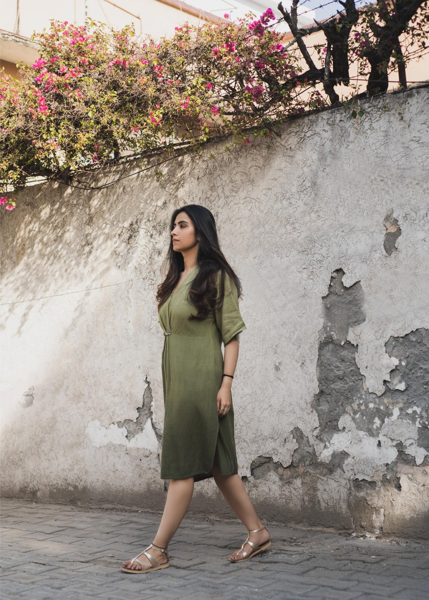 Ombre Green Long Dress