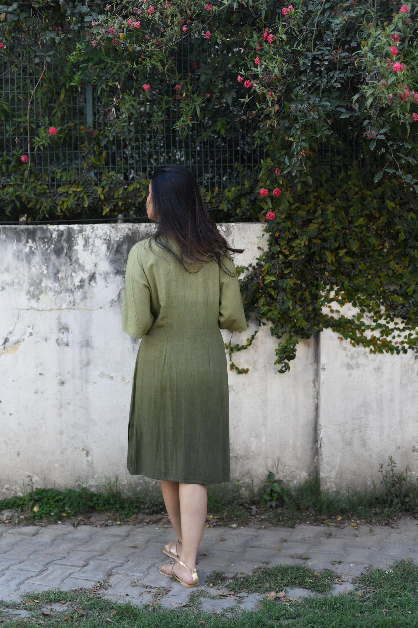 Ombre Green Long Dress