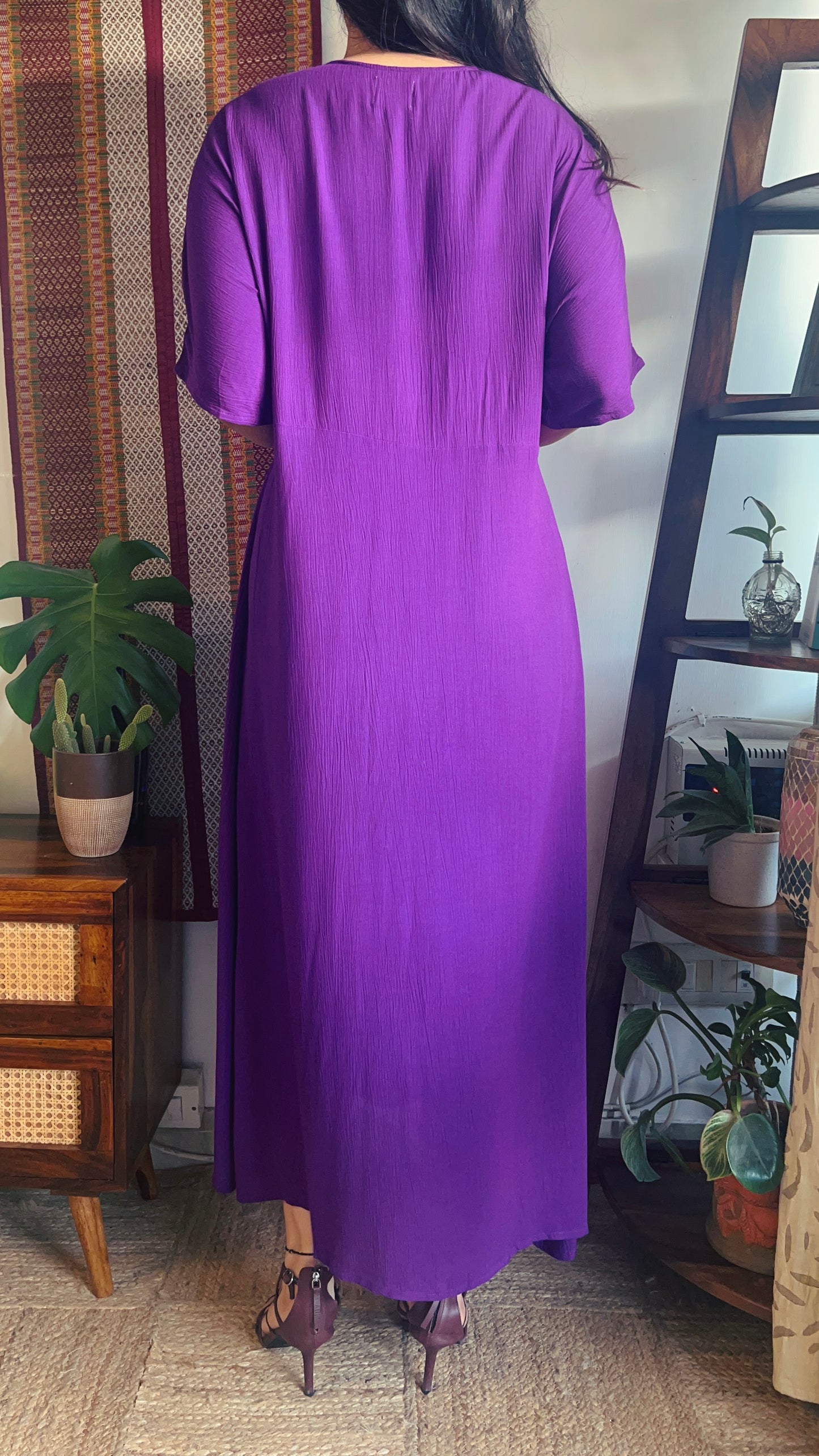 Vintage Violet Kaftan Dress (Made To Order)