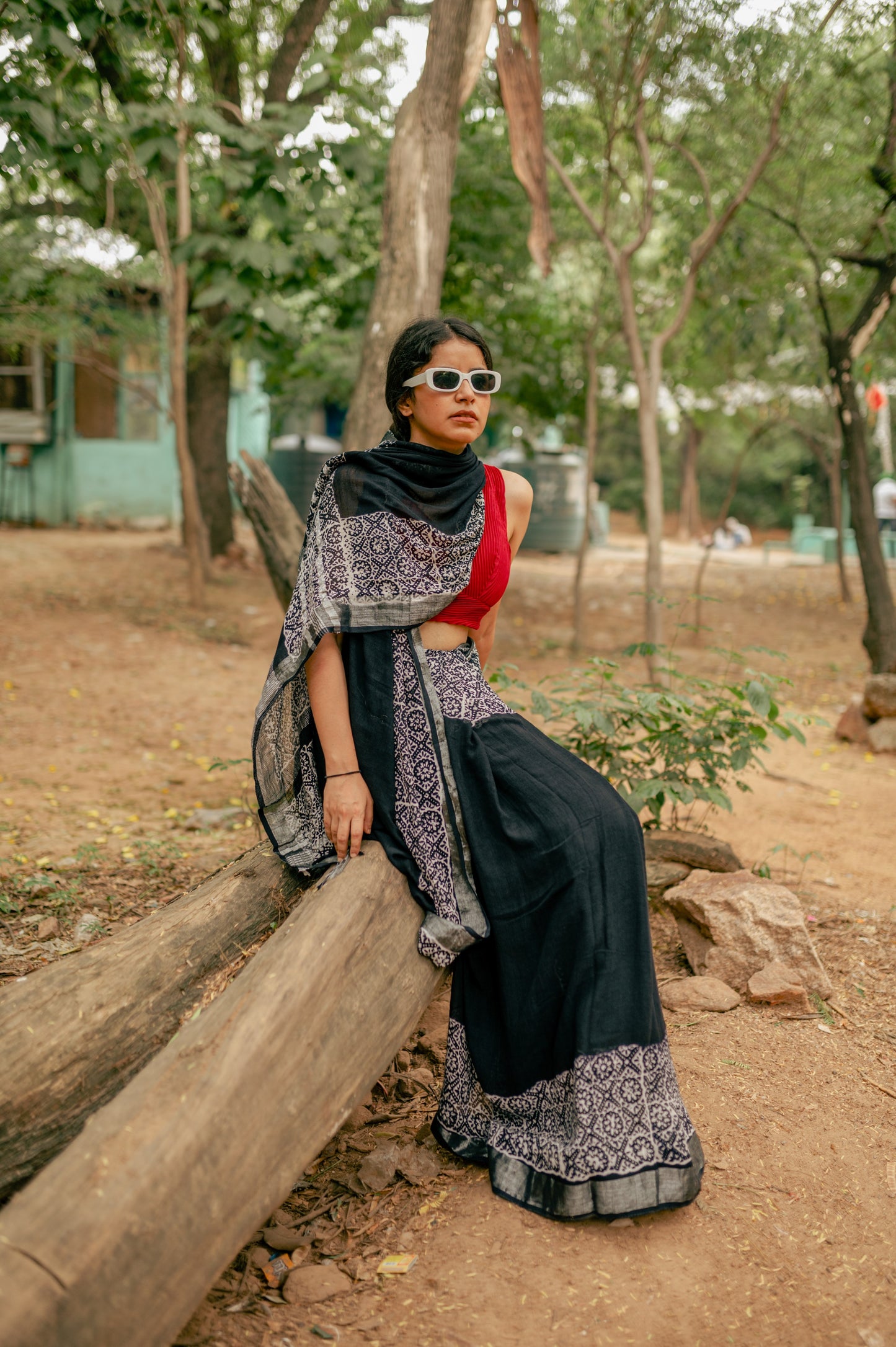 The Black Beatle Saree