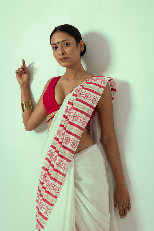 The Lady Bird Saree (with blouse piece)